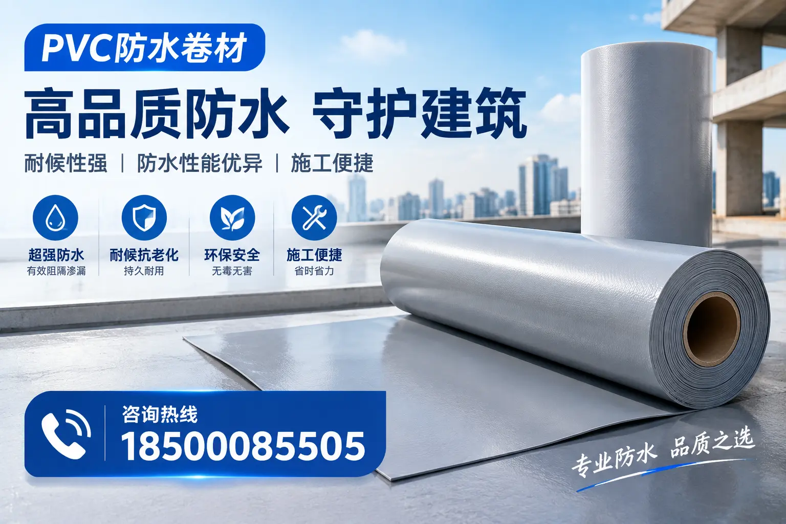 PVC防水卷材的防水效果评测，适合乌兰察布的科学依据